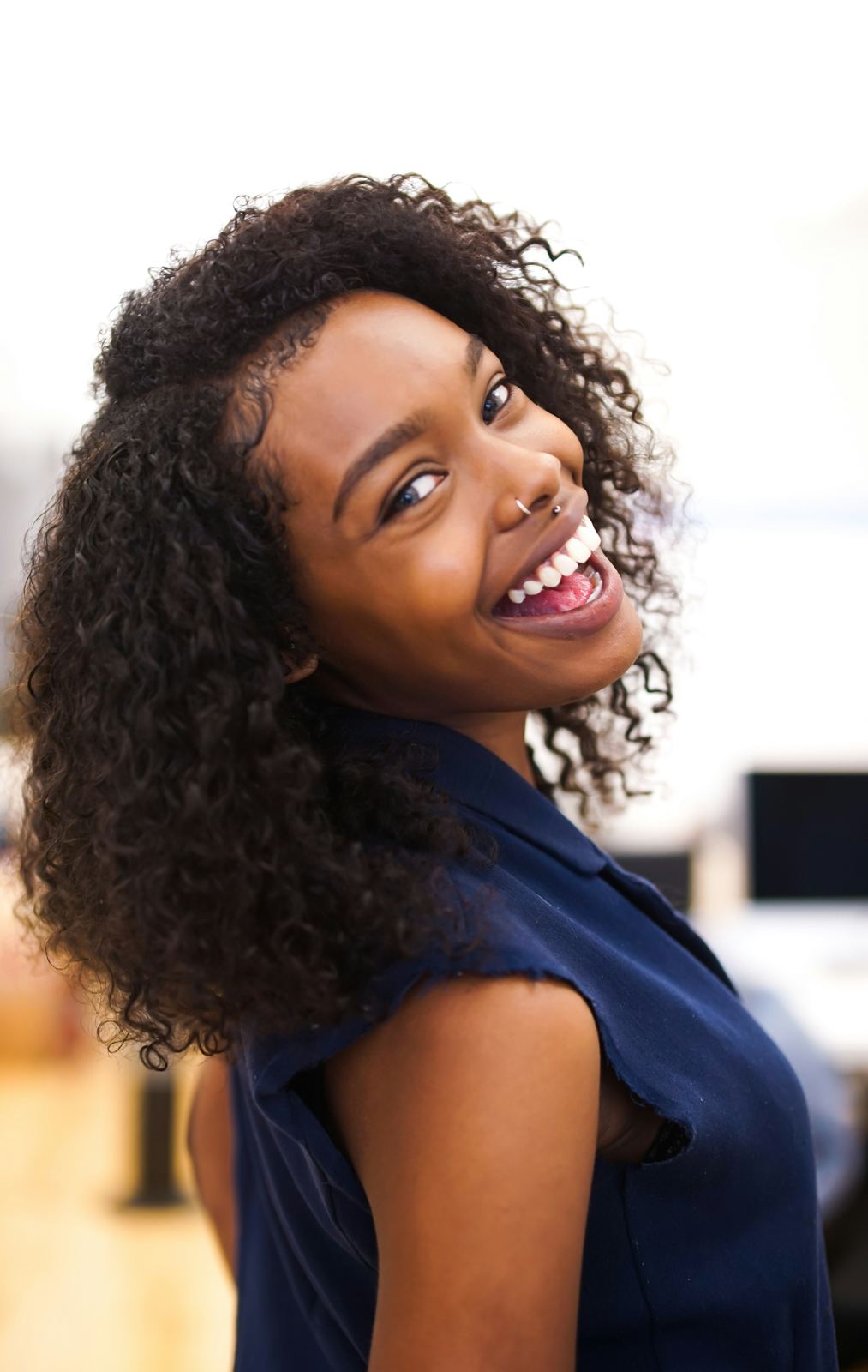 Supplier smiling